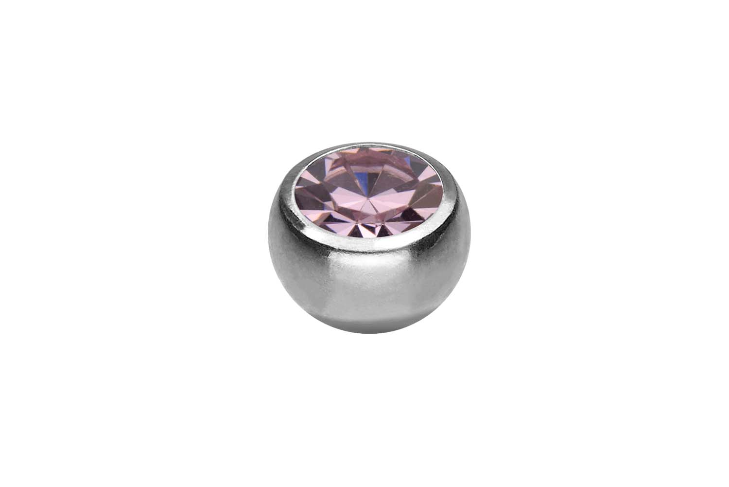Titan Schraubkugel KRISTALL von Piercingline